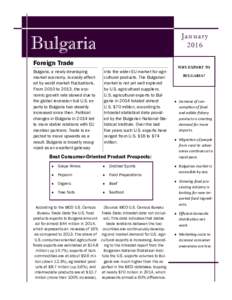 Bulgaria  JanuaryForeign Trade