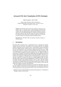 Advanced UML Style Visualization of OWL Ontologies Jūlija Ovčiņņikova*, Kārlis Čerāns ,  Institute of Mathematics and Computer Science, University of Latvia Rain