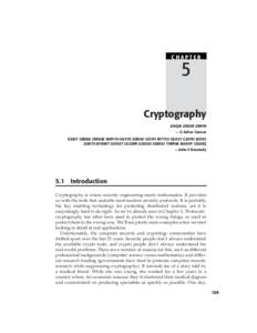 CHAPTER  5 Cryptography ZHQM ZMGM ZMFM