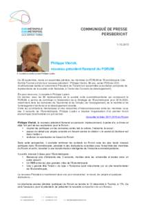    [removed]Philippe Vlerick, nouveau président flamand du FORUM