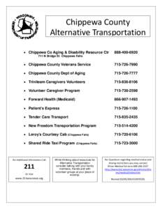Chippewa County alternative transportation