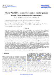 Cluster Abell 520: a perspective based on member galaxies
