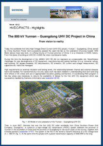Yunnan–Guangdong HVDC / Ultra high voltage electricity transmission in China / Electric power / Energy in China / High-voltage direct current