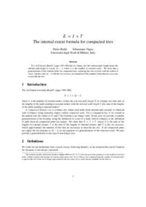 E DI CT The internal extent formula for compacted tries Paolo Boldi Sebastiano Vigna Universit`a degli Studi di Milano, Italy Abstract