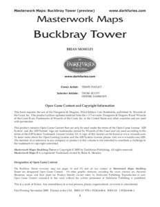 Masterwork Maps: Buckbray Tower (preview)  www.darkfuries.com Masterwork Maps