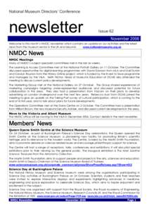 National Museum Directors’ Conference  newsletter Issue 62 November 2006