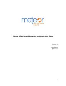 Microsoft Word - Meteor DataServerAbstraction Implementation Guide