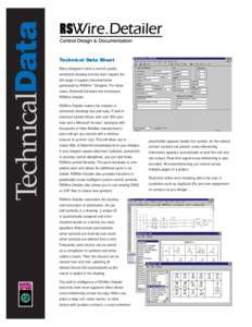 TechnicalData  Technical Data Sheet Many designers need a control system schematic drawing tool but don’t require the full range of support documentation