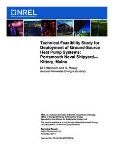 Technical Feasibility Study for Deployment of Ground-Source Heat Pump Systems: Portsmouth Naval Shipyard—Kittery, Maine