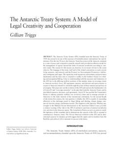 The Antarctic Treaty System: A Model of Legal Creativity and Cooperation