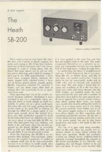 ,t test report:  The Heath SB-200 Charles Leedham WA2TDH