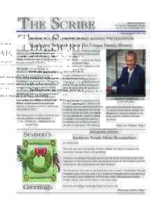 The Scribe  Official Newsletter of The Georgia Genealogical Society Vol. 20, No.4 ~ November, 2013