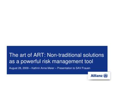 Microsoft PowerPoint - The art of ART - SAV Frauen - Augustfinal