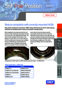 RENAULT  VKBA 3496 Issue 11 · 2012