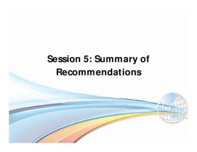 Microsoft PowerPoint - Summary of Recommendations