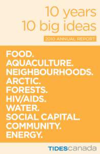10 years 10 big ideas 2010 annual report food. aquaculture.