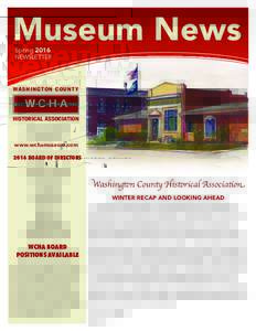 Washington County Historical Association / Frederick Douglass / Museum / Fort Atkinson / Frahm