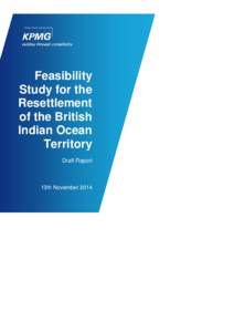 Feasibility Study for the Resettlement of the British Indian Ocean Territory