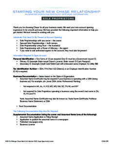 Sole Proprietorship Checklist (PDF)