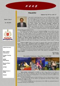 N C R B Newsletter Empowering Police with IT Volume 1, Issue 1 Jan - Mar 2010
