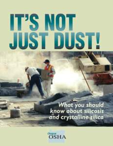 IT’S NOT JUST DUST! What you should know about silicosis and crystalline silica