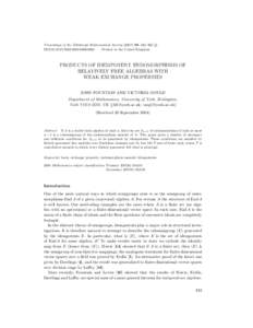 c Proceedings of the Edinburgh Mathematical Society, 343–362  DOI:S0013091504000902 Printed in the United Kingdom  PRODUCTS OF IDEMPOTENT ENDOMORPHISMS OF