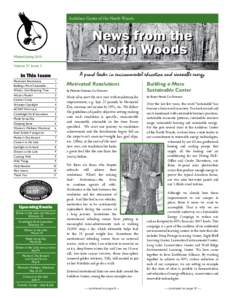 Audubon Center of the North Woods  News from the North Woods  Winter/Spring 2011
