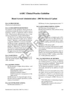 AARC GUIDELINE: BLAND AEROSOL ADMINISTRATION  AARC Clinical Practice Guideline Bland Aerosol Administration—2003 Revision & Update 5.2 History of airway hyperresponsiveness1,2,5,6