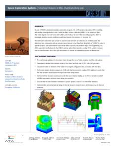 |  Space Exploration Systems Structural Analysis of MSL ChemCam Body Unit Case Study