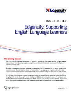 where learning clicks  ISSUE BRIEF Edgenuity: Supporting English Language Learners