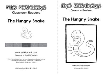Classroom Readers  Classroom Readers The Hungry Snake