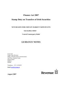 Stamp Duty on Transfers of Irish Securities