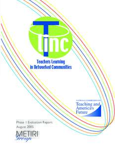 Teachers Learning in Networked Communities NATIONAL COMMISSION ON  Teaching and