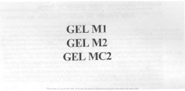 GELMl GELM2 GELMC2 This manual is provided free of charge by www.pickyourown.org/icecreammakermanuals.htm  INSTRUCTIONS ON HOW TO USE ICE·CREAM MACHINES