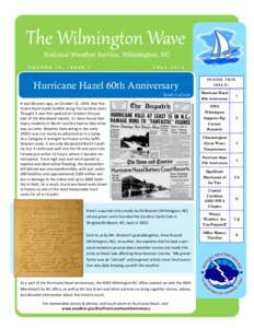 The Wilmington Wave National Weather Service, Wilmington, NC V O L U M E  I V ,