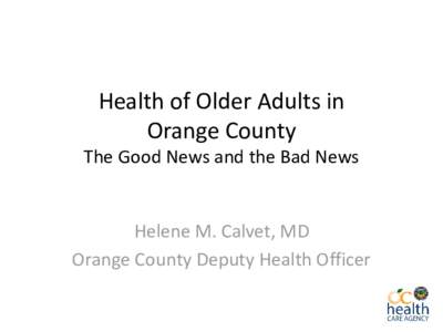 Health of Older Adults in OC