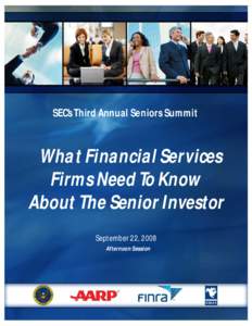 Third Annual Seniors Summit - Afternoon Agenda