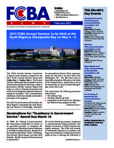 Index  Committee and Chapter Events PAGE 7  FCBA Foundation News PAGE 13