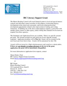 IRC Literacy Support Letter & Grant & Rubric[removed]