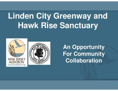Linden City Greenway and Hawk Rise Sanctuary An Opportunity For Community Collaboration
