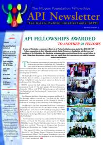 The Nippon Foundation Fellowships  API Newsletter for Asian  Public