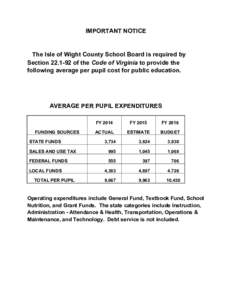 Microsoft Word - Per Pupil Expenditure Notice - June 2015.docx