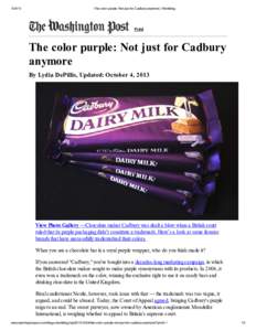 The color purple: Not just for Cadbury anymore | Wonkblog Print