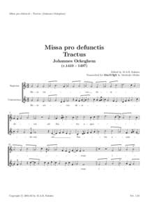 Missa pro defunctis - Tractus (Johannes Ockeghem)  Missa pro defunctis Tractus Johannes Ockeghem (c)