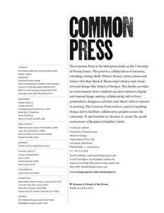 Design / Typography / Communication design / Letterpress printing / Relief printing / Kelly Writers House / Vandercook / Johanna Drucker / Book design / Visual arts / Printing / Graphic design