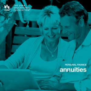 PERSONAL FINANCE  annuities 1  our mission