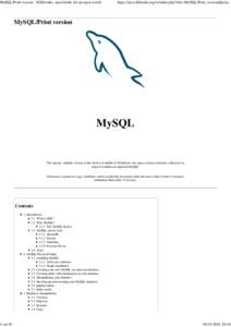MySQL/Print version - Wikibooks, open books for an open world