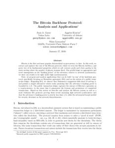 Cryptocurrencies / Bitcoin / Blockchain / Zerocoin / Secure multi-party computation / Litecoin / Consensus / Shadow / Draft:Basics with Bitcoin