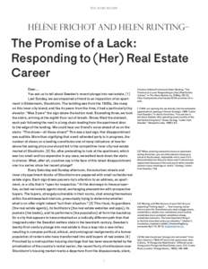 The Avery Review  Hélène frichot and helen runting– The Promise of a Lack: Responding to (Her) Real Estate