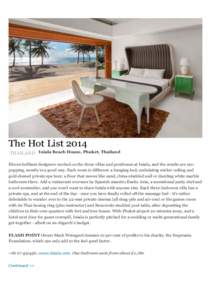 Iniala Beach House, Phuket, Thailand | The Hot List 2014, Photo 49 of 52 (Condé Nast Traveller)